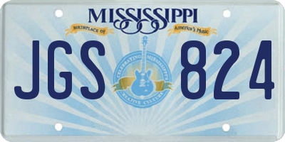 MS license plate JGS824