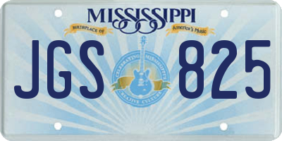 MS license plate JGS825