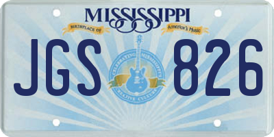 MS license plate JGS826