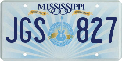MS license plate JGS827