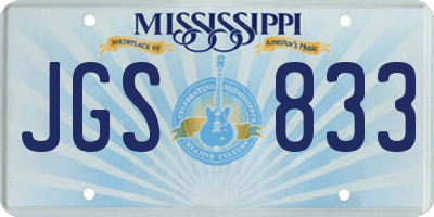 MS license plate JGS833