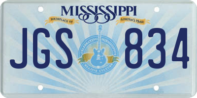 MS license plate JGS834