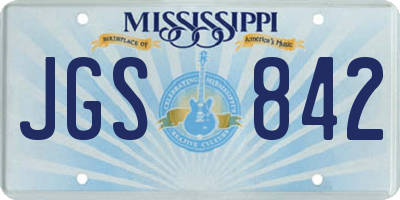 MS license plate JGS842