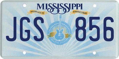 MS license plate JGS856