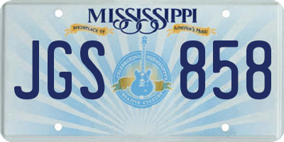 MS license plate JGS858
