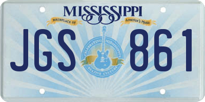 MS license plate JGS861