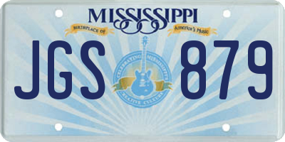 MS license plate JGS879