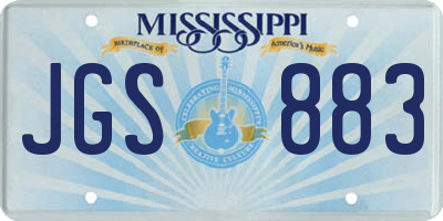 MS license plate JGS883
