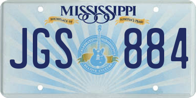 MS license plate JGS884