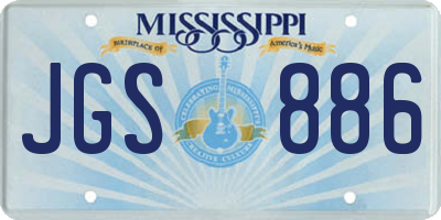 MS license plate JGS886