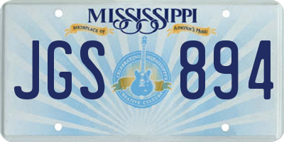 MS license plate JGS894