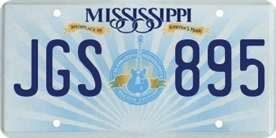 MS license plate JGS895