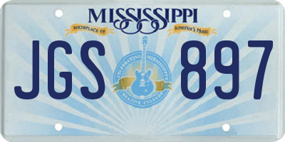 MS license plate JGS897
