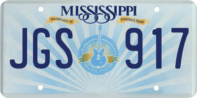 MS license plate JGS917