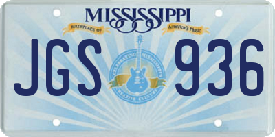 MS license plate JGS936