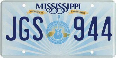 MS license plate JGS944