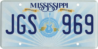 MS license plate JGS969