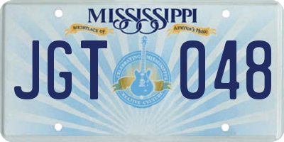 MS license plate JGT048
