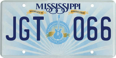 MS license plate JGT066