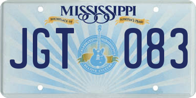 MS license plate JGT083