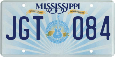 MS license plate JGT084