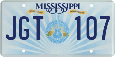 MS license plate JGT107