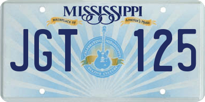 MS license plate JGT125