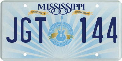MS license plate JGT144