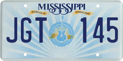 MS license plate JGT145