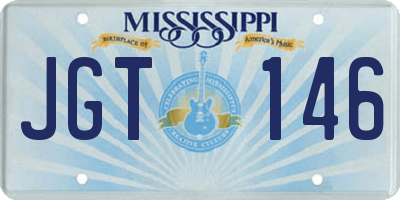 MS license plate JGT146