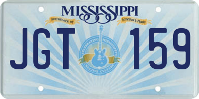 MS license plate JGT159