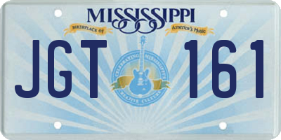 MS license plate JGT161