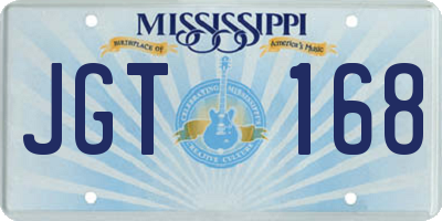 MS license plate JGT168