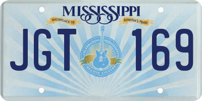 MS license plate JGT169