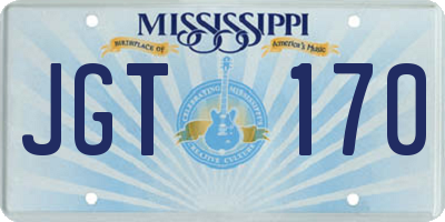 MS license plate JGT170