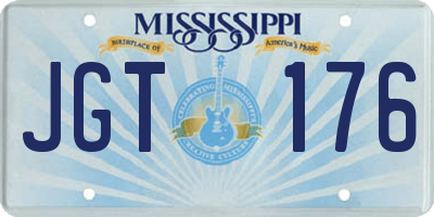 MS license plate JGT176
