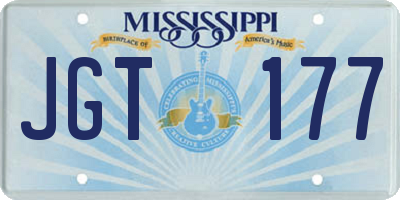MS license plate JGT177