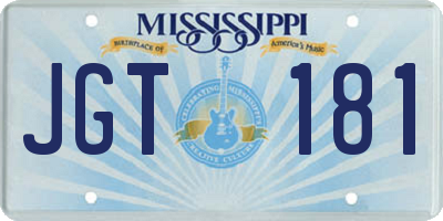MS license plate JGT181