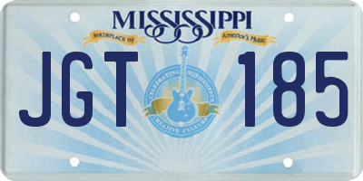 MS license plate JGT185