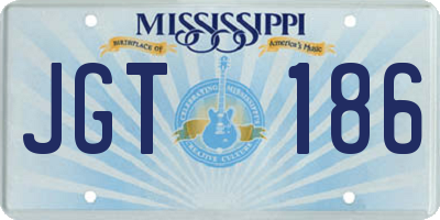 MS license plate JGT186