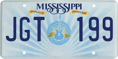 MS license plate JGT199