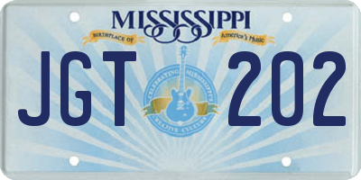 MS license plate JGT202