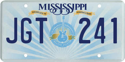 MS license plate JGT241