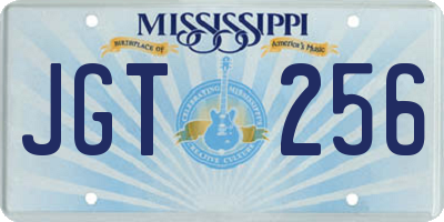 MS license plate JGT256