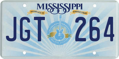 MS license plate JGT264