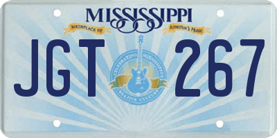 MS license plate JGT267
