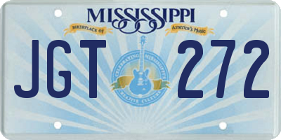 MS license plate JGT272