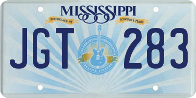 MS license plate JGT283