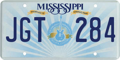 MS license plate JGT284