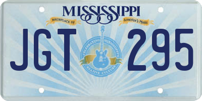 MS license plate JGT295